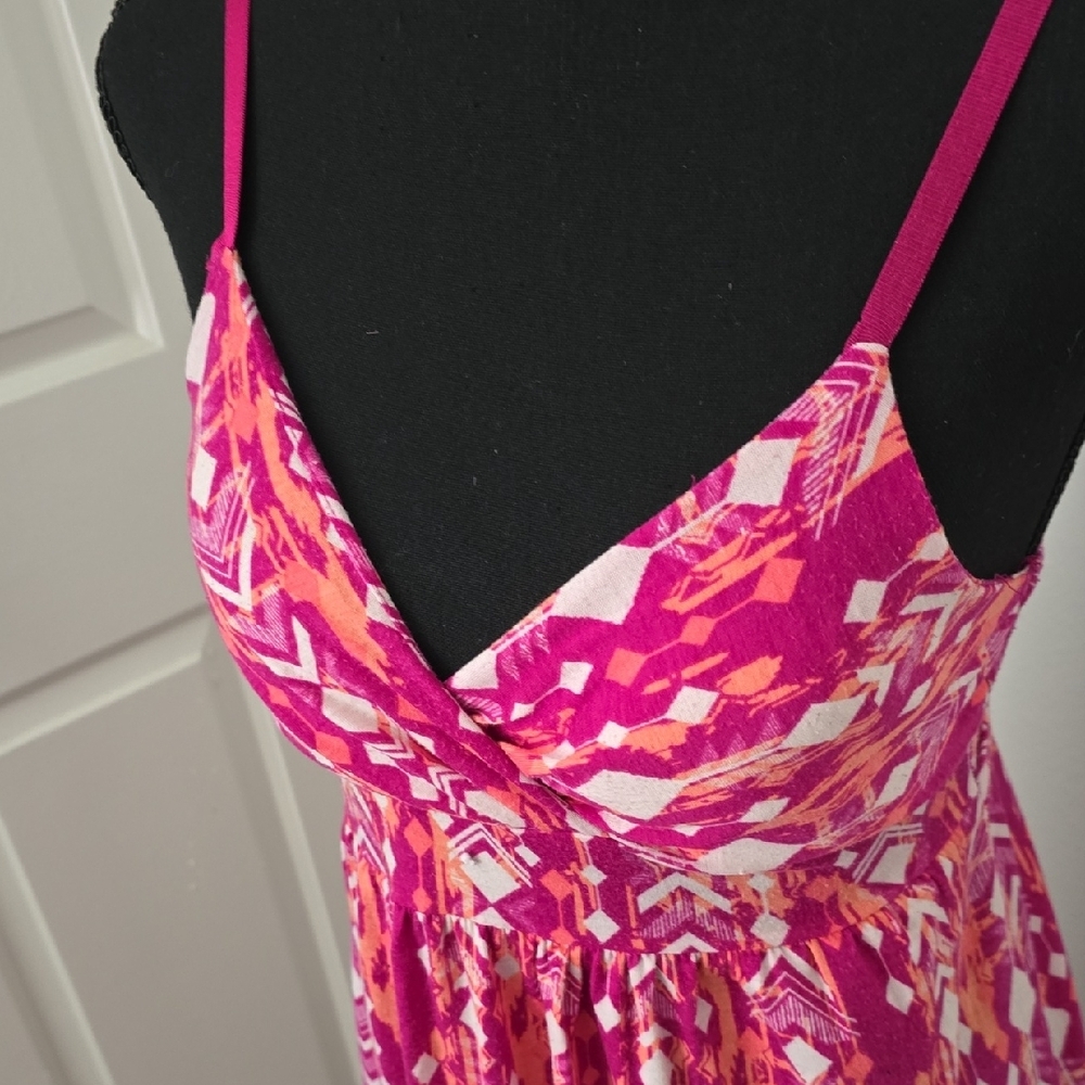 Pink Patterned Maxi Dress - Picture 2 of 5